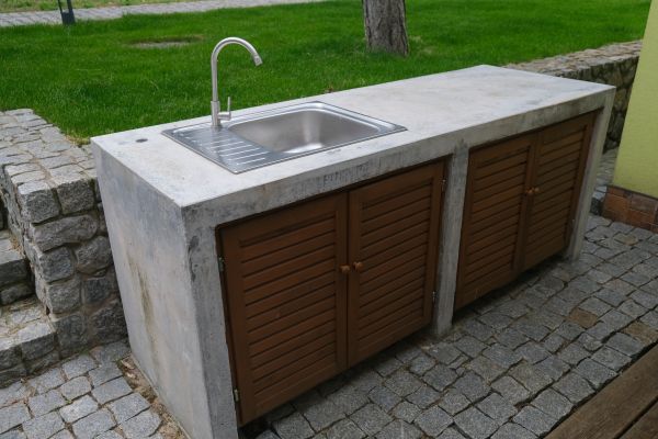 Exterior Cabinet Installation in Spring